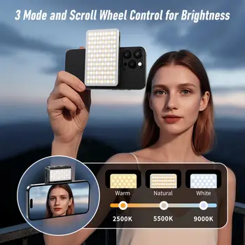 Selfie Light 160 Led 3000mah Rechargeable Cell Phone Fill Light Portable Clip on Light for Phone Tiktok Video Fill Lamp detail image