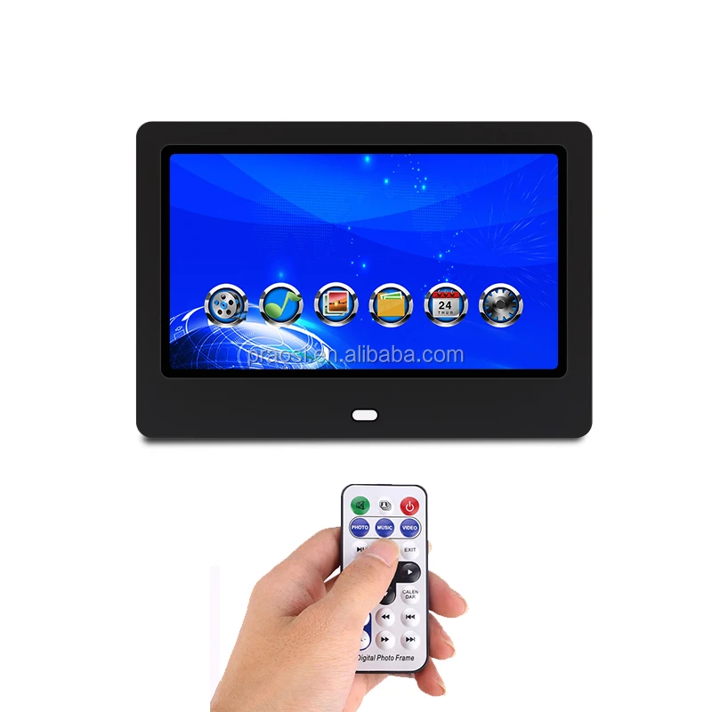 7インチ液晶デジタルフォトフレーム、自動スライドショー、フルHD