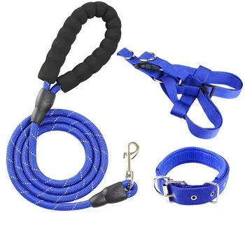 150/200/300Cm Strong Dog Leash Reflective Pet Leashes dog rope leash collar harness set