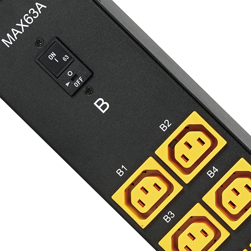 3 Phase Power Distributor Unit 120V 220V IEC C13 C19 Outlets Rack Mount Vertical Switch Power Data Center PDU