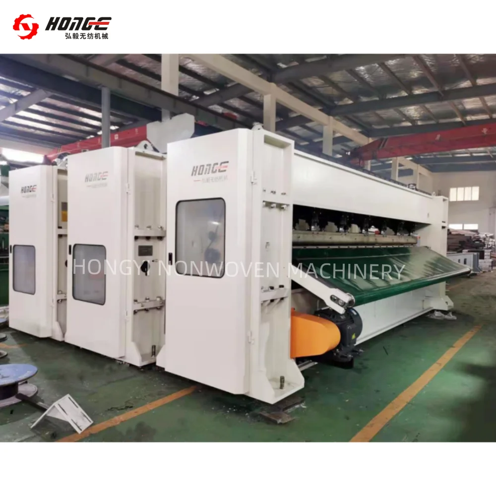 HYL Hongyi-ISO9001 High Speed Synthetic Leather Making Needle Punching Production Line for Nonwoven Machinery