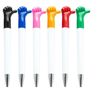 Creative Gesture-Shaped Thumb Plastic Pen with Custom Logo Smooth Writing  for Advertising Promotional Gifts and School Supplies