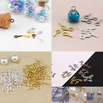Hot Selling Small Screw Eye Bails Good Quality Small Screw Pin Bails For Jewelry  Making