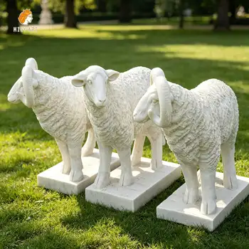 MILYガーデン彫刻動物彫刻大型石羊大理石羊像販売中| Alibaba.com