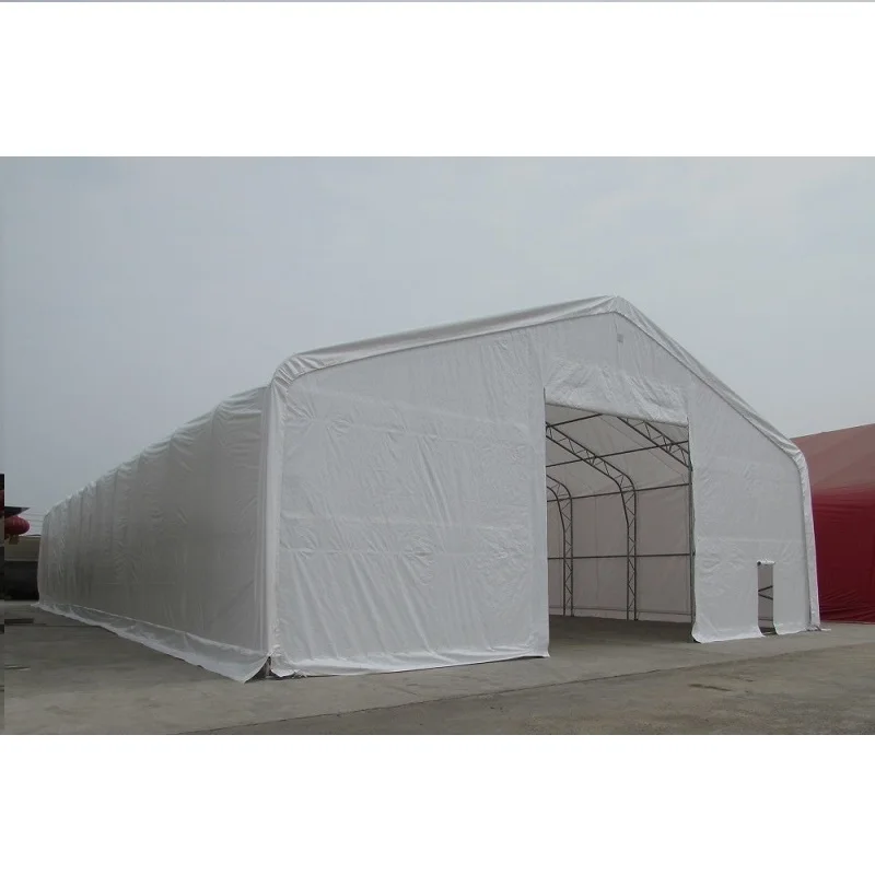Industrial Large PVC Covered Fabric Storage Shelter Durable Metal Frame Storage Solution