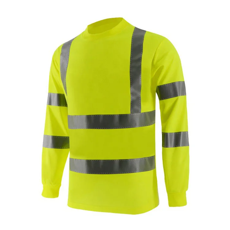 Лидер продаж изготовленным на заказ логосом ткань отводящая влагу поло для мужчин мужская одежда с длинным рукавом обеспечивают безопасность труда светоотражающий логотип Футболка