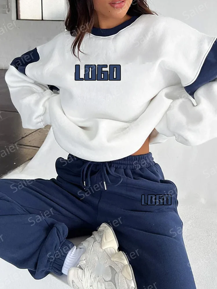 Women's Causal Sports Suit Winter Clothing 2023 Custom Two Piece Set ...