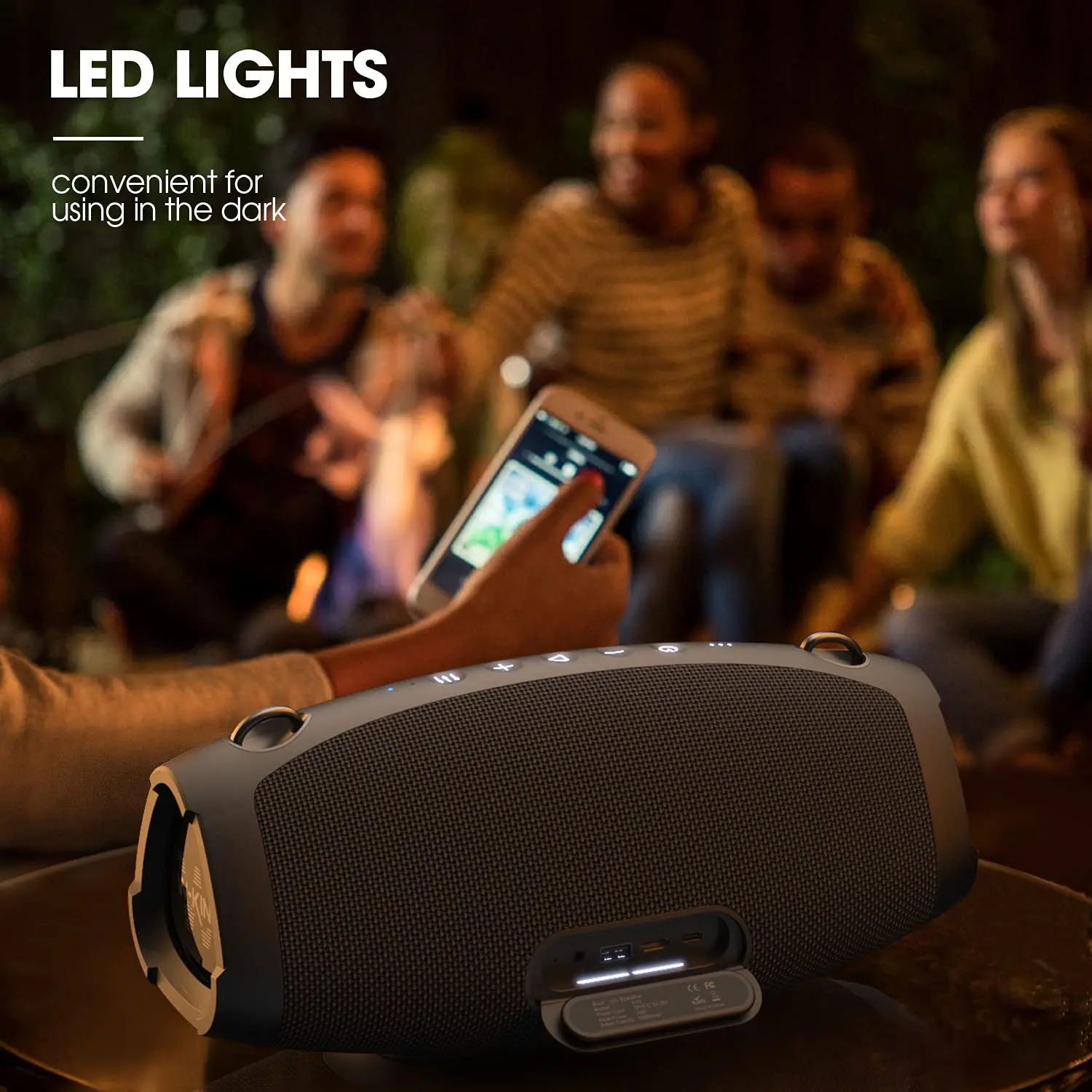 W-KING X10 ポータブル防水Bluetoothスピーカー - アウトドア用70W出力