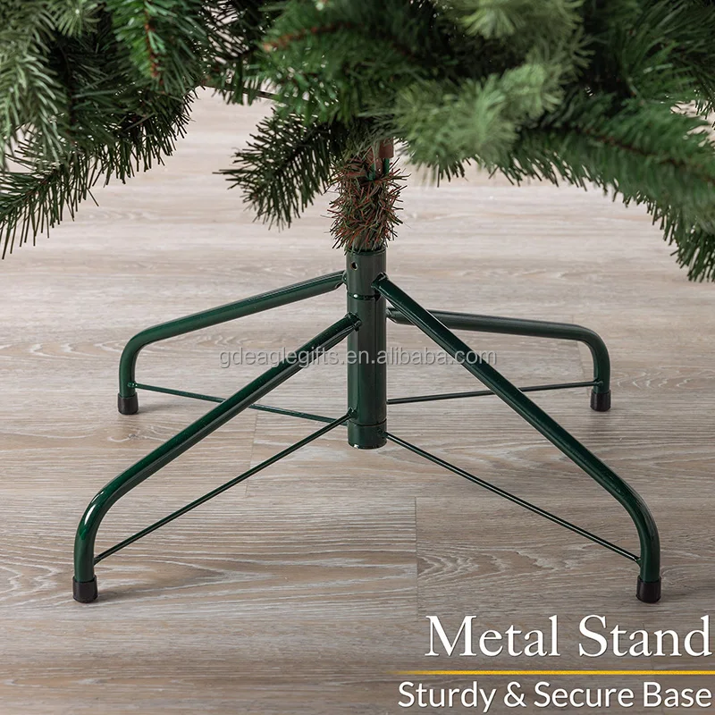 EAGLEGIFTS Detachable 210cm Tall Large Artificial Christmas Tree 1 Piece Realistic Collapsible Metal Frame Christmas Tree