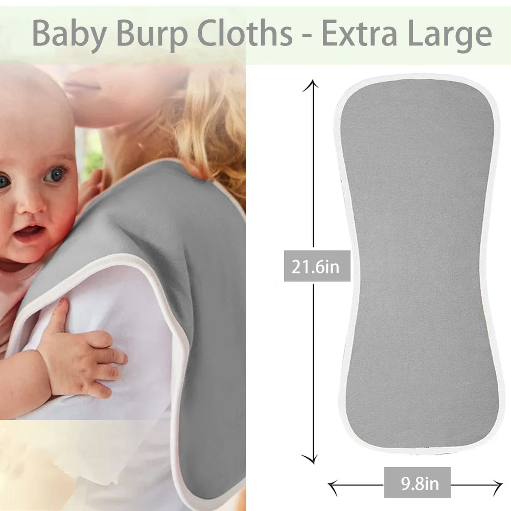 3 Layer Sublimation Burp Cloth Blank Cotton Baby Burp Set Cotton Baby