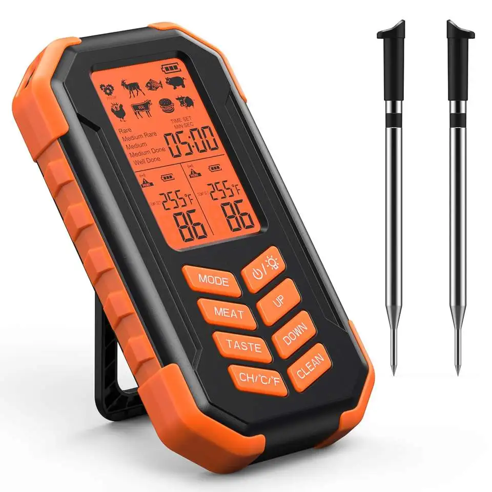 Digital Cooking Thermometer 2 Probes 200ft Food Thermometer Waterproof