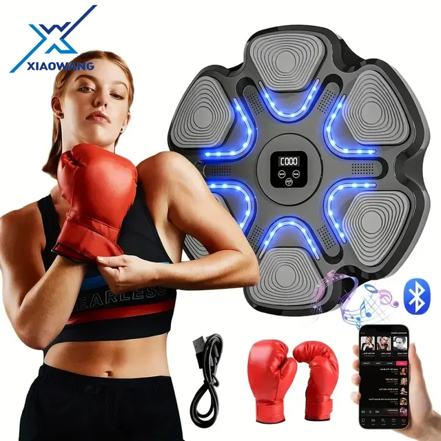 2024 Factory direct home fitness hit training exercise phone bluetooth smart electronic music boxing machine for adults and kids