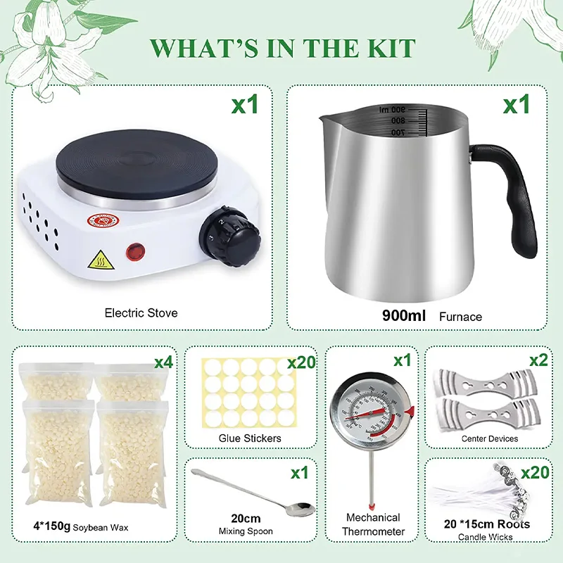 Candle Making Kit Easy To Make Candle Soy Wax Kit Including Soy Wax