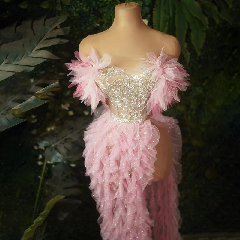 Prom Extravagant Birthday Dresses Romantic Luxury Birthday Dresses With  High Slit Rhinestones