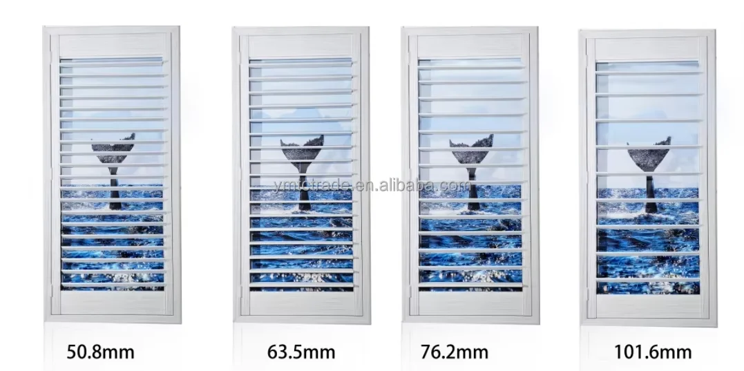 Adjustable Tier-On-Tier Basswood Shutter Window Blinds Folding Door Shutter Plantat Plantation Shutters for Bedroom