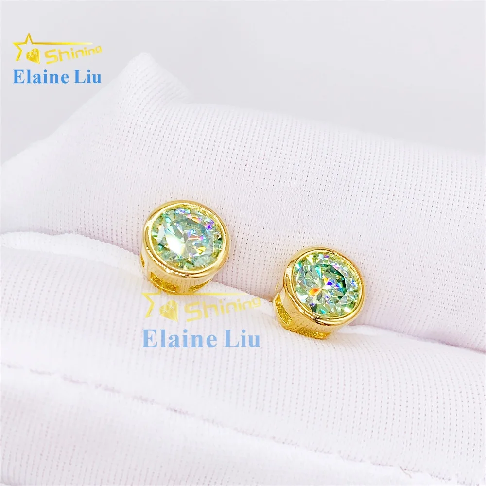 Fashion Jewelry Custom Diamond Luxury Women Jewelry Sterling Silver Vvs Moissanite Stud Earrings