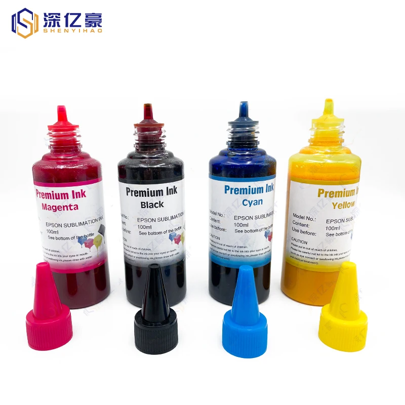 4 Colors 100ML Epson Sublimation Ink Universal Refill Ink for Epson Desktop Printer L1800 L1300 L210 Heat Transfer Ink
