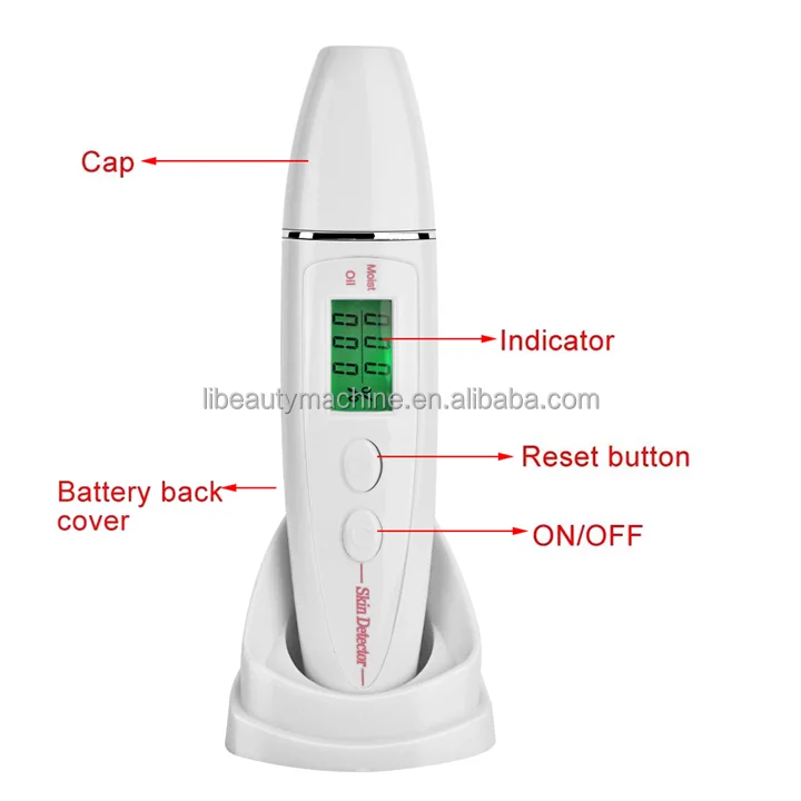 High Sensitive Moisture Water Oil Tester LED Digital Skin Analyzer for Beauty Care For Home Use