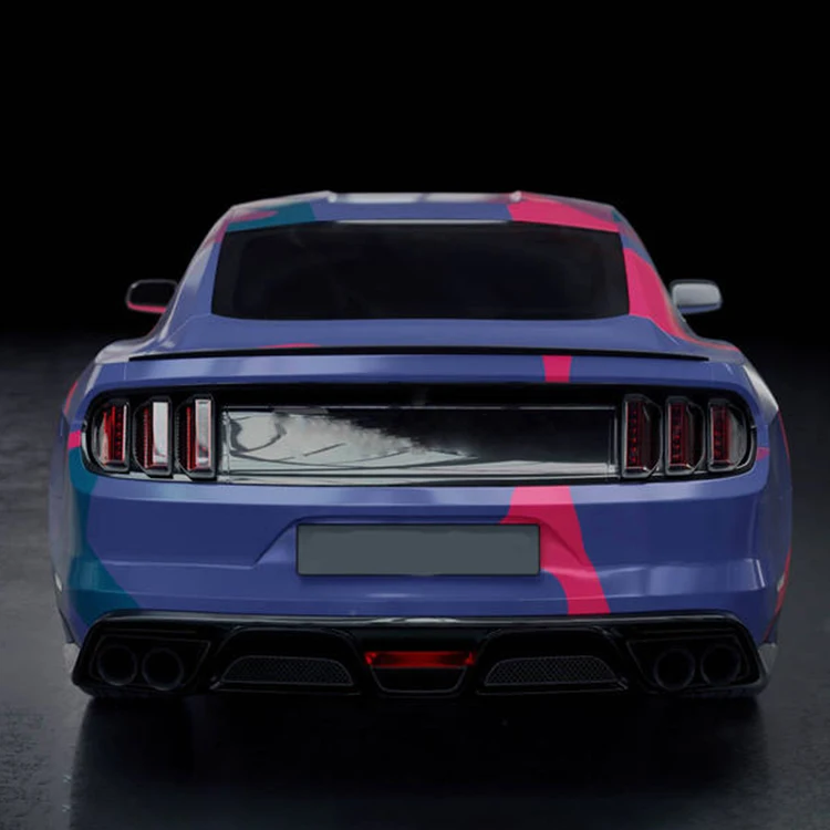 Custom Car Wrap Sticker Glossy Matte Waterproof Pattern pink Blue Car Auto Vinyl Body Wrap Graphics