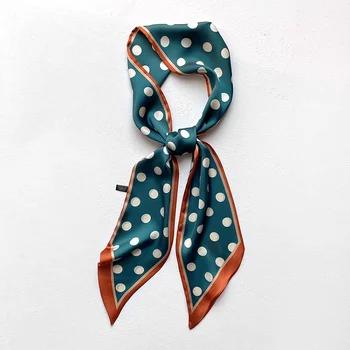 140*9Cm Silky Scarf Hacks Neckscarfs Summer Trend Styling Hack Headscarfs Polyester Hand Feel Silky Scarf Custom Pattern