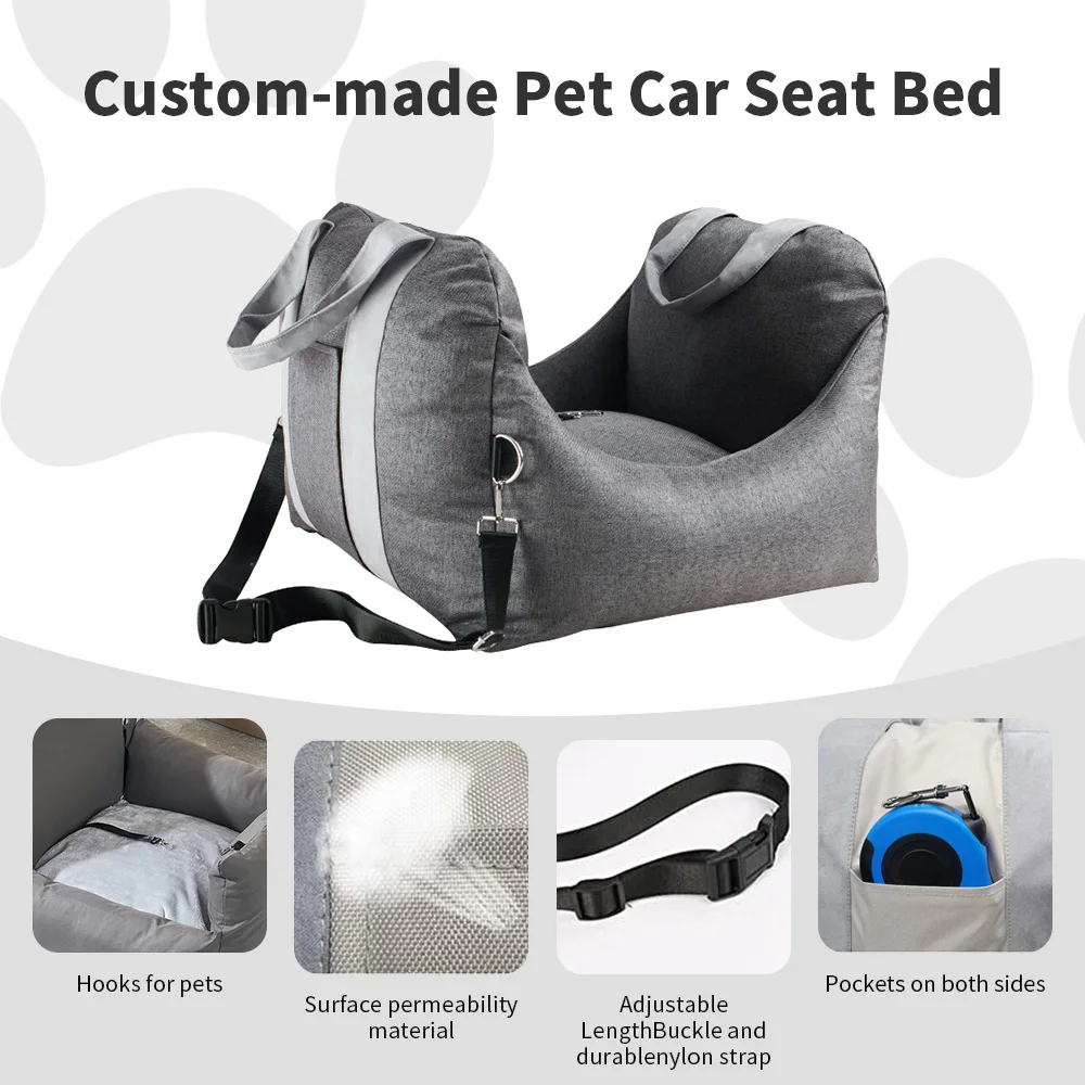 Wholesale travel safety luxury dog car booster seat bed details