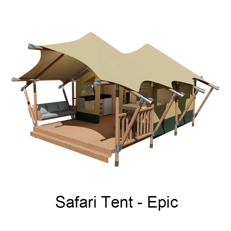 High Quality Canvas Luxury Glamping Safari Camping Tents