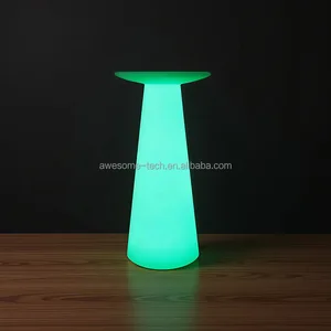 Modern PE Plastic LED Super Bar Table Colorful Outdoor Party Furniture for Home Living Room Hotel School Park Apartment