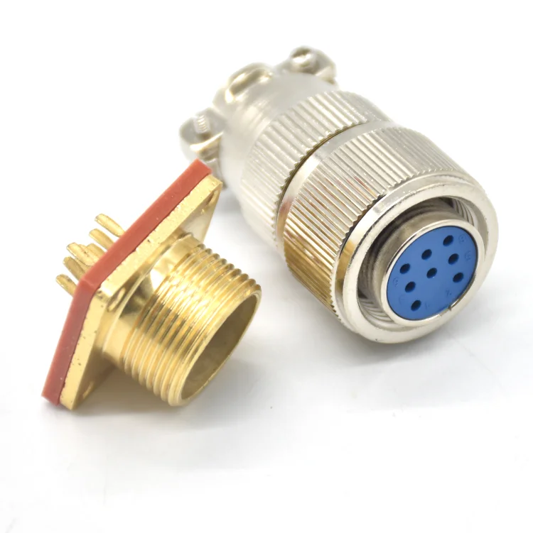8 Pin High Temperature Resistant Hermetic Vacuum Connector Glass Sealing Aviation Connector