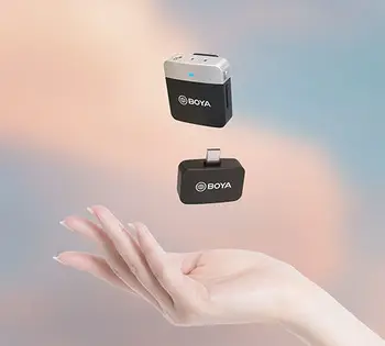 BOYA BY-M1V Wireless Lavalier Microphone ANC Active Noise Cancellation 2.4Ghz Smartphone Camera Laptop Camera Mic detail image