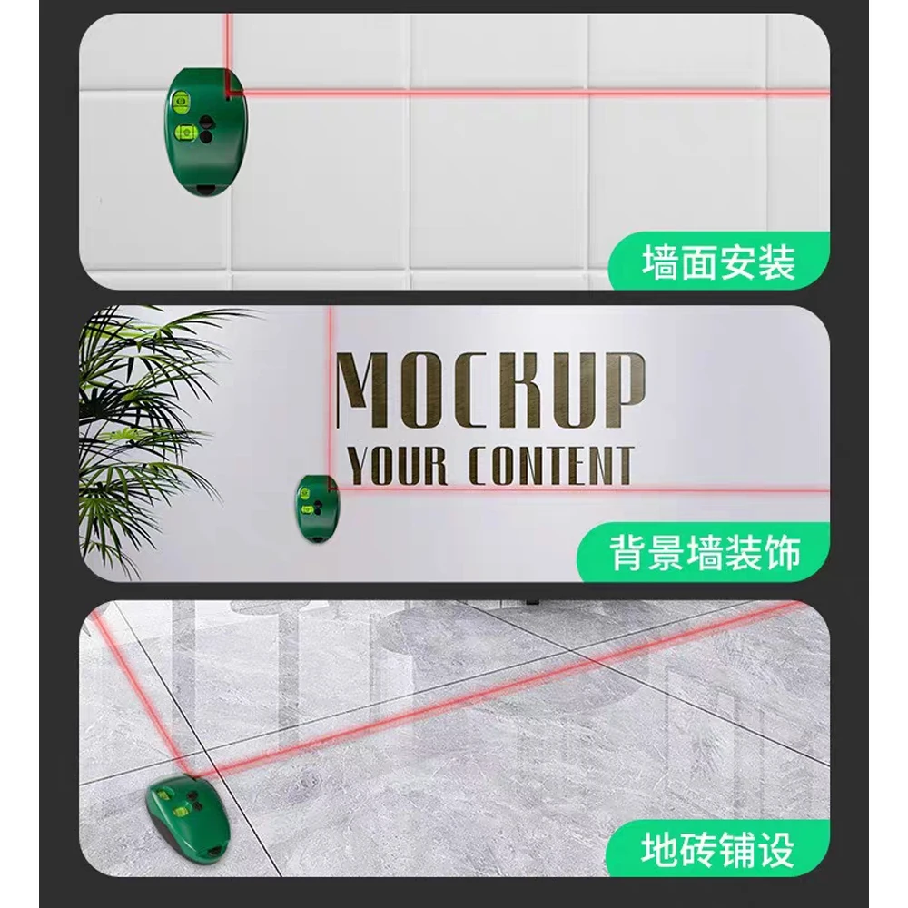 Mini Ângulo Reto Nível Infravermelho Alta Precisão Luz Forte Linha Fina Mini Linha Reta 90 Graus Régua Laser Eletrônica