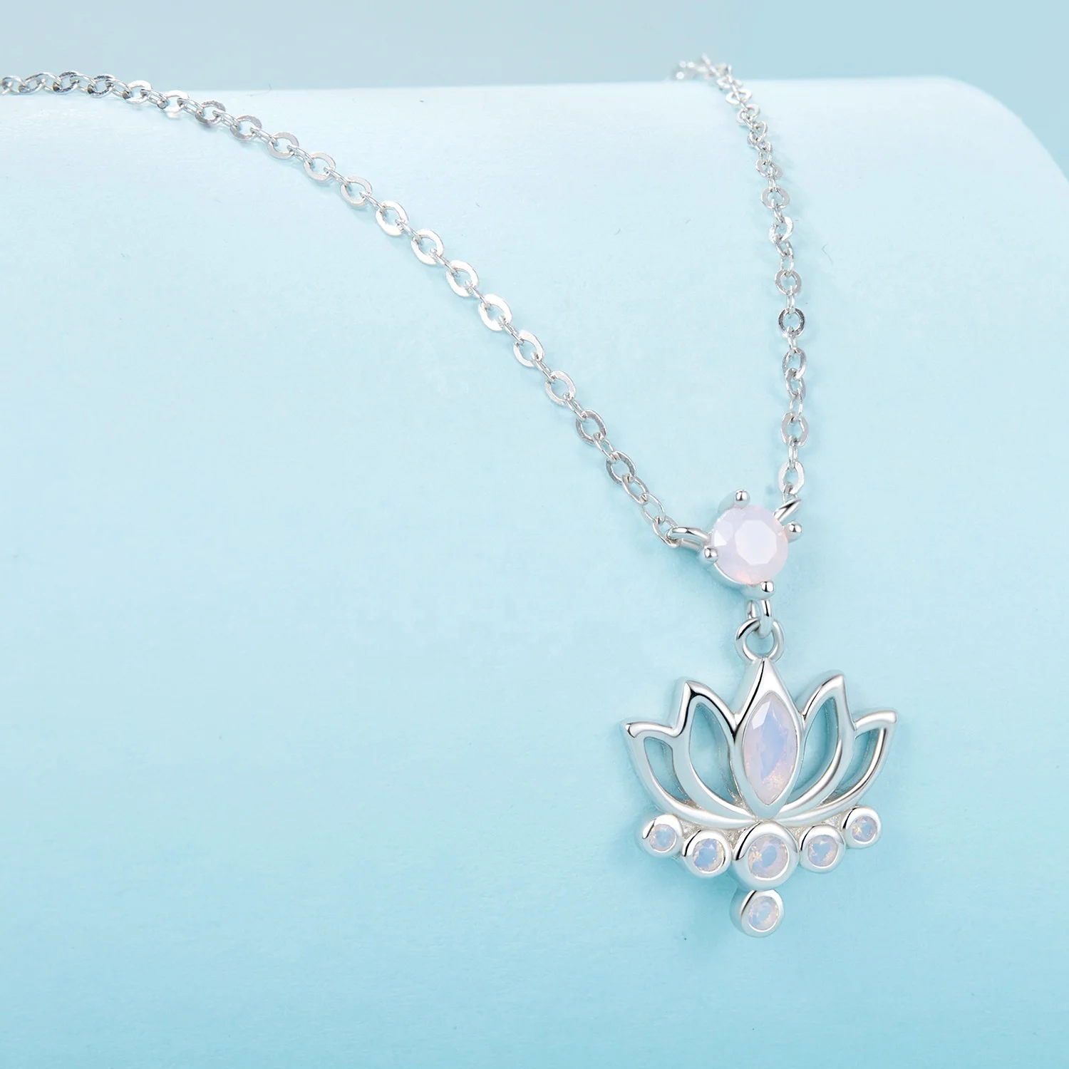 Youchuang High Quality Non Tarnish Summer Charm Necklace Women Flower Opal Sterling Silver 925 Dainty Fashion Jewelry Necklaces