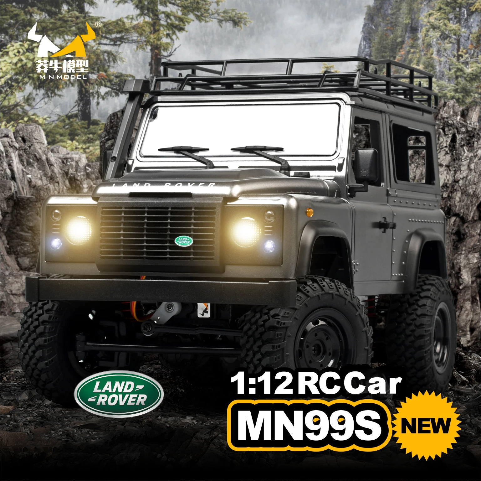 4WD 1/12 Scale Off-road Vehicle LandRover Defender D90 Model RC Climbing Cars 2.4Ghz 8Km/H Remote Control Toys Cars Hobby Gifts