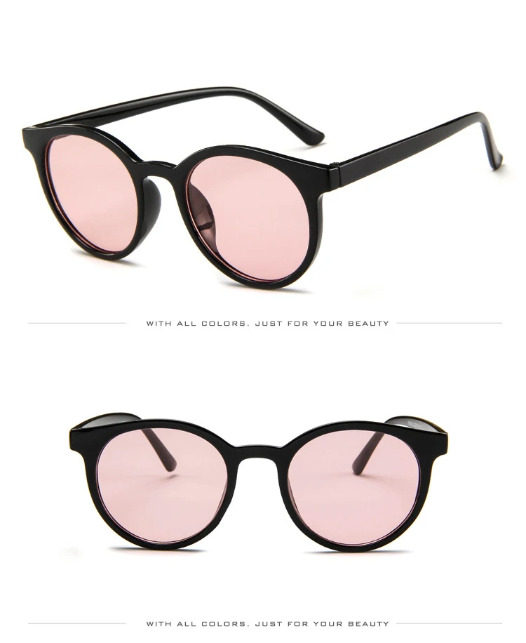 2021 Fashion Round Transparent Trendy Celebrity Sunglasses Women Men