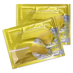 Private Label Sheet Crystal Golden Gel Eye Mask Under Eye 24k Gold Hydrogel Collagen Dark Circle Eye Patches