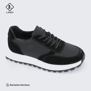 LANCI Manufacturer for Custom Men Shoes Mens Designers Shoes Mens Expensive Sneakers Customizable Black Sneakers