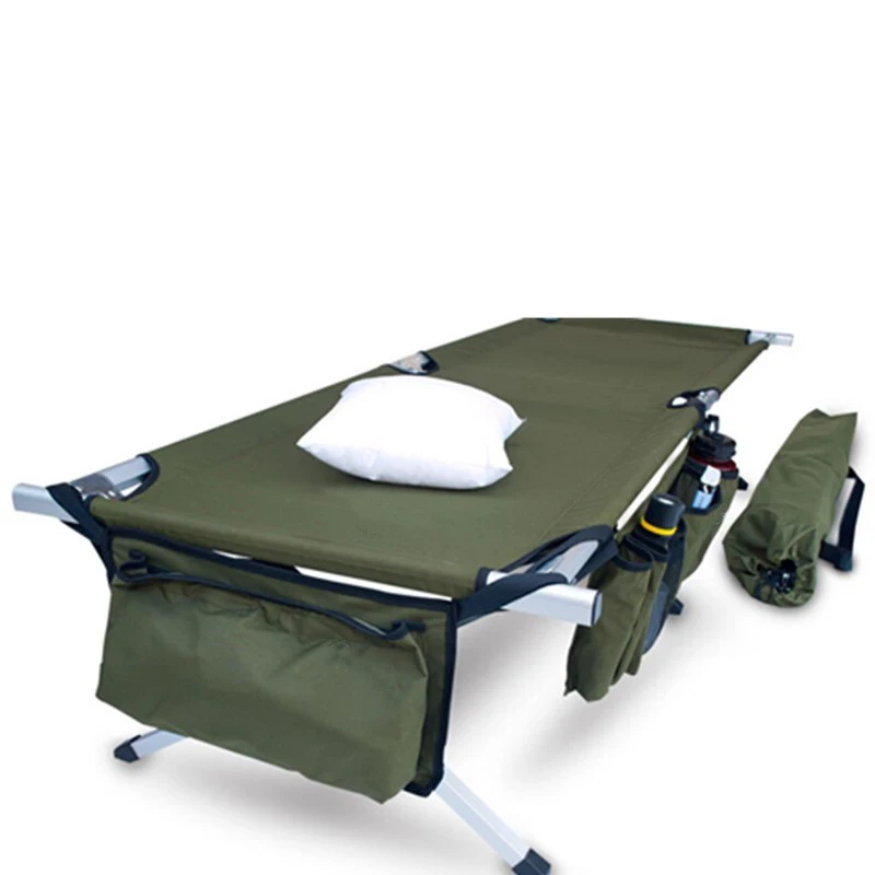 Outdoor Camping Travel Portable Foldable Steel Camping Bed Frame, Office Nap, Beach Vocation and Home Lounging 6