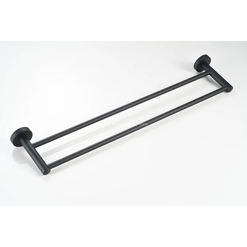 product matte black modern bathroom accessories set wall mounted bathroom towel rack set-9