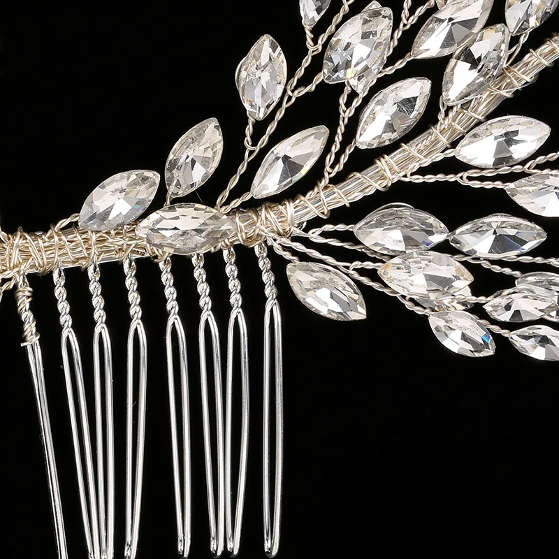 Свадебная расческа для волос со стразами свадьбы банкета ювелирные изделия головной убор аксессуары женские головные уборы заколки в форме крыла