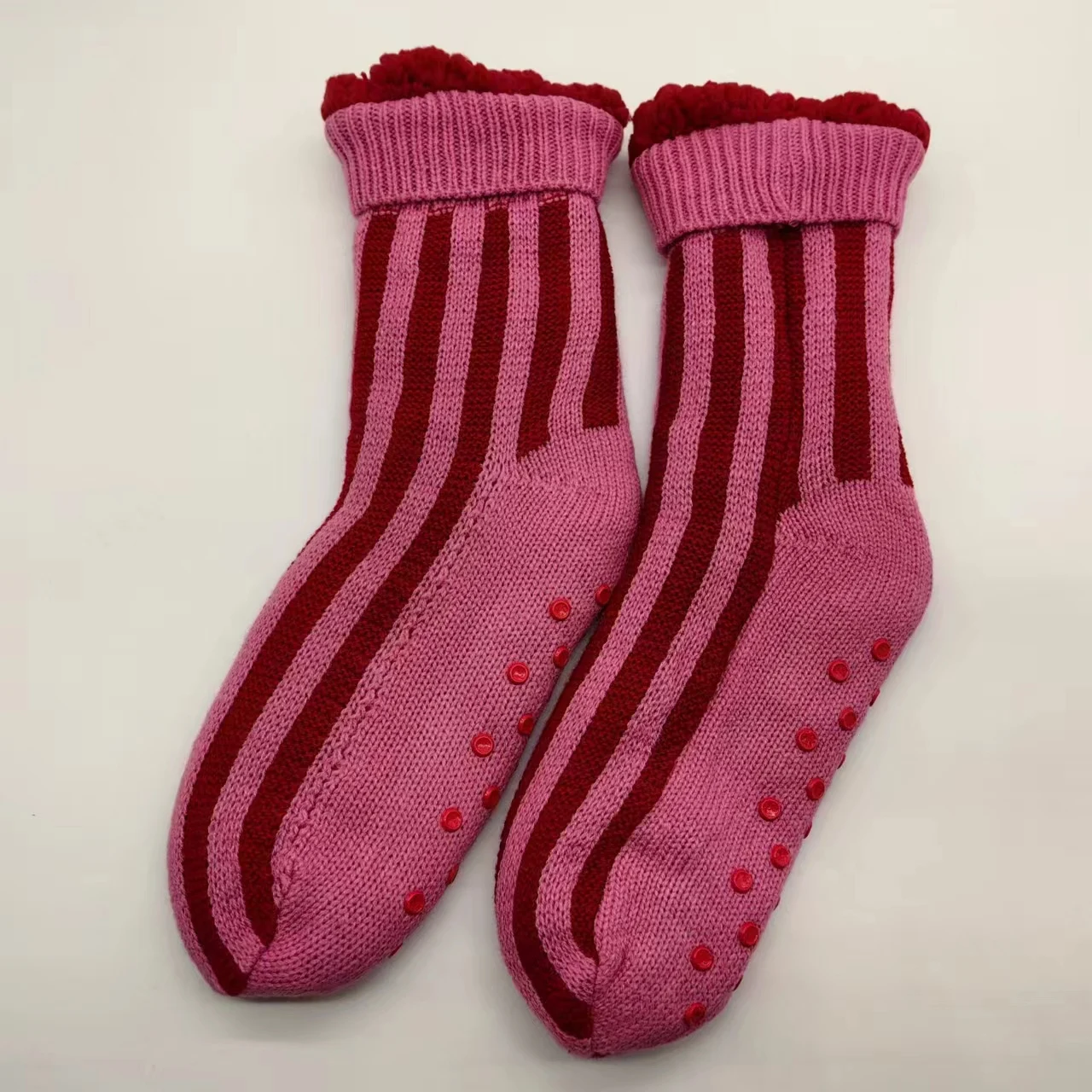 Hot Selling Solid Pink Vertical Stripe Girls Personalized Custom Winter ...