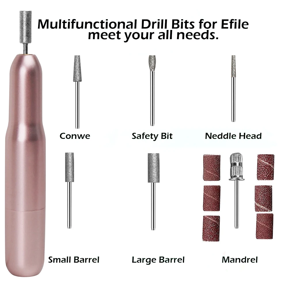 Профессиональная система формирования полировщика ногтей для домашнего использования USB электрическая дрель с 6 головками 2 переключателя
