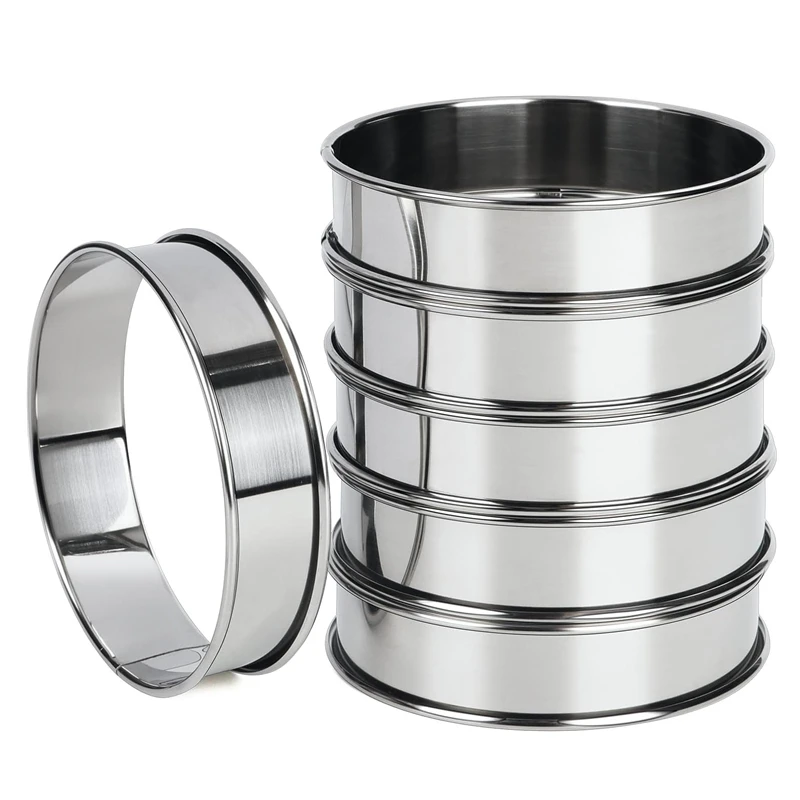 Metal Stainless Steel Tart Shells French Pastry Small Pie Cake Ring Mold Tart Molds French Tart Ring for Baking