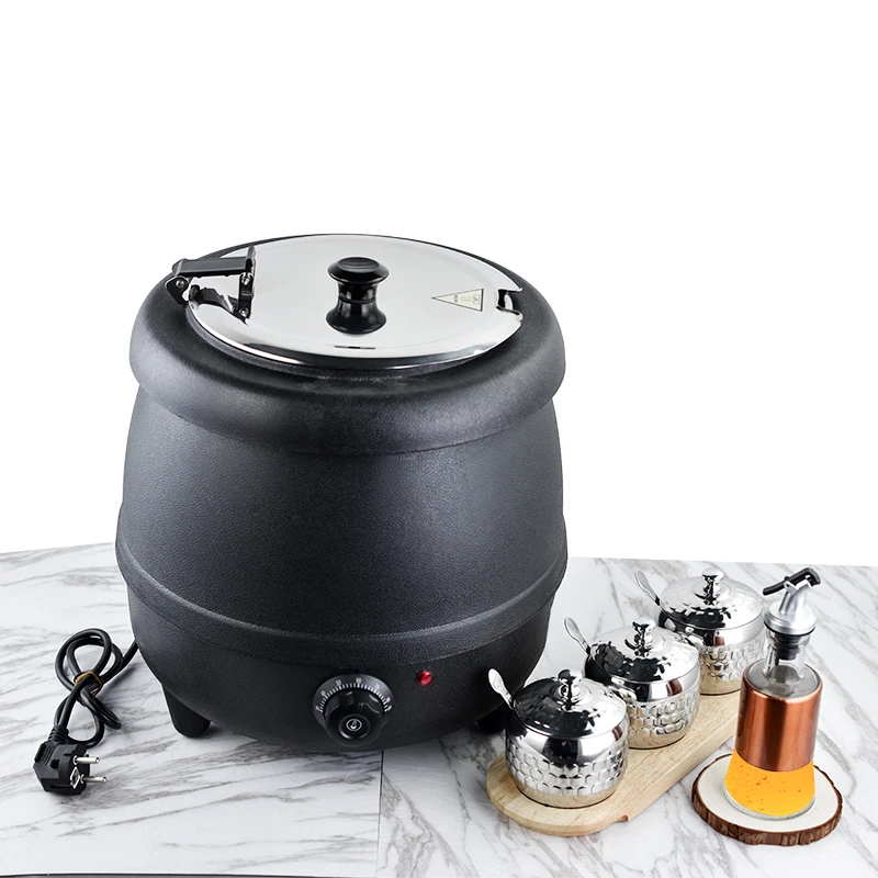 OEM Commercial Restaurant Equipment Black Soup Kettle Buffet Warming Pot 10  L Electric Soup Warmer - China Kitchen Appliance and Cookware price