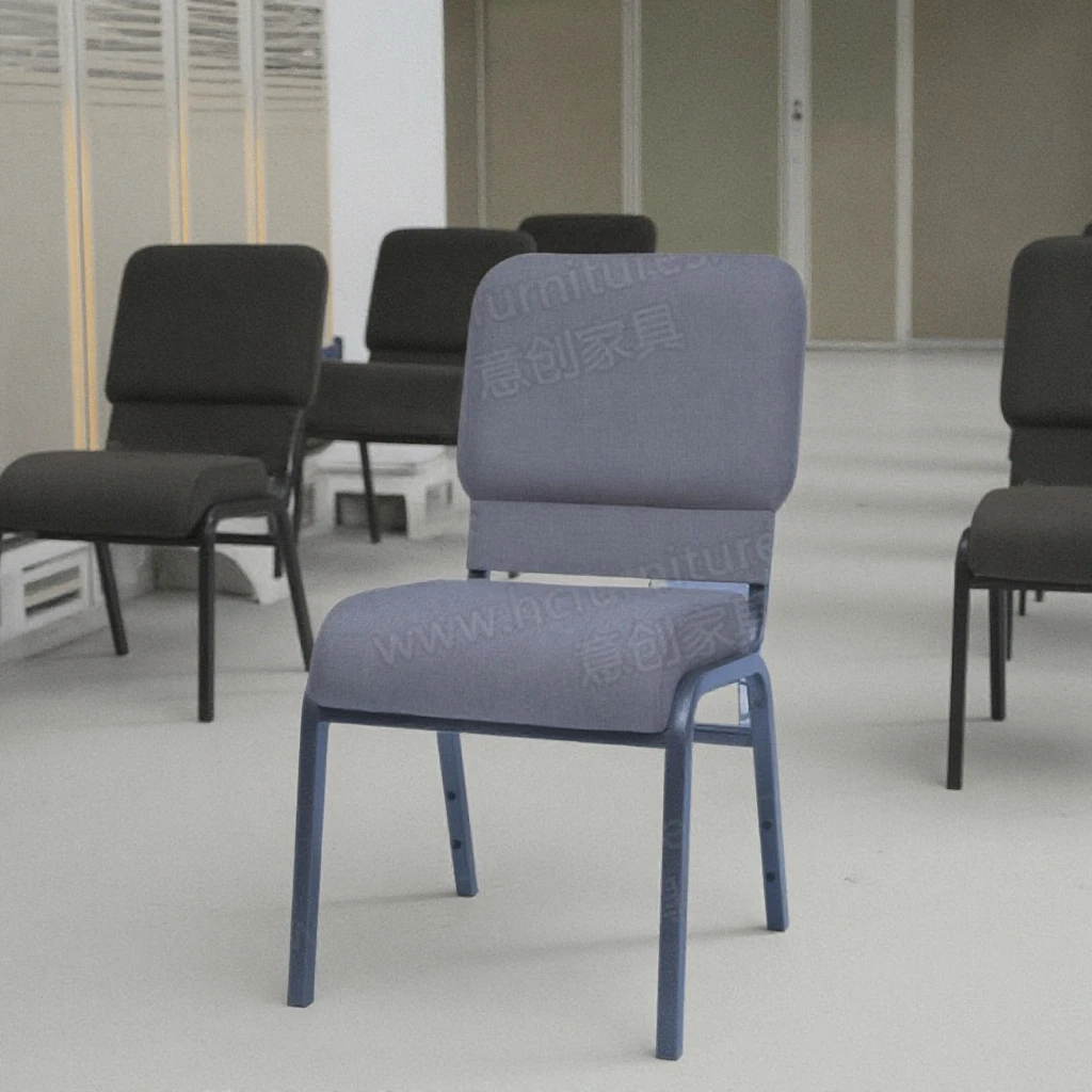 YC-G185 Modern Metal Church Pulpit and Chairs Dark Gray Theater Furniture  for Hotels Dining Home Office Under $20