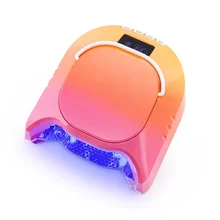 Portable Rechargeavle 86w LED UV Lamp Cordless Battery Nail Light High Power with Metal Handle 4 Timers Fast Curing Nail Lamp