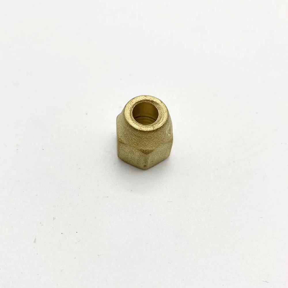 冷凍用ショートネックフレアナット 真鍮鍛造ナット 1/4 エアコンおよび