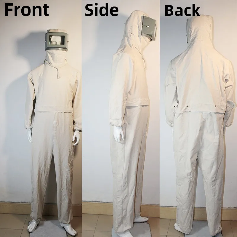 One-Piece Anti-Spark Labor Protection Dustproof Sand Blasting Overalls Canvas Paint Safety Clothing Spray Paint Clothing
