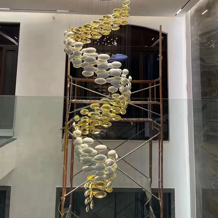 MYLIKE Project Decorative Light Custom Made Large Hall Foyer Modern Crystal LED Chandelier Lamp