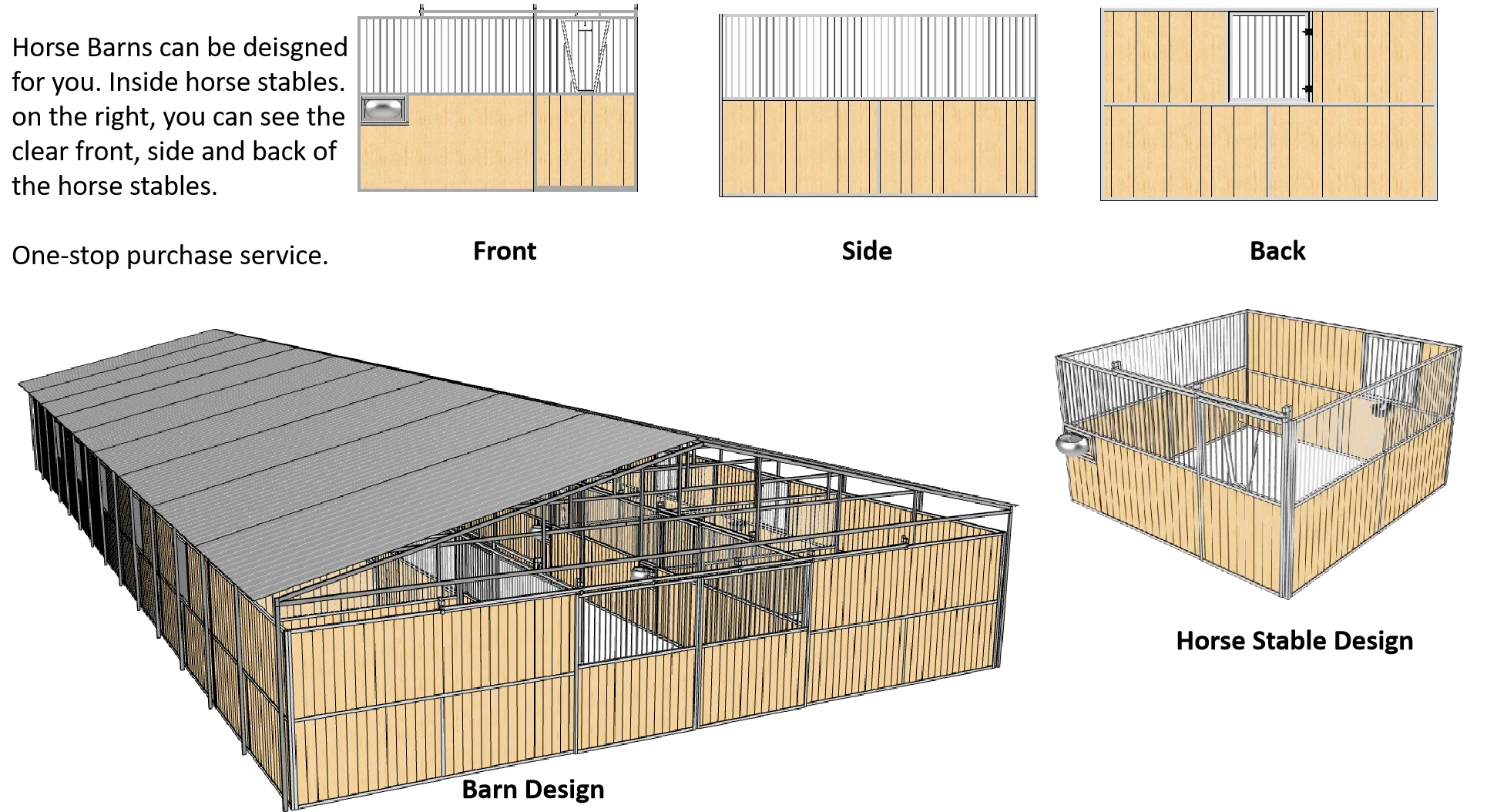马厩热镀锌钢架长寿命强竹子面板马