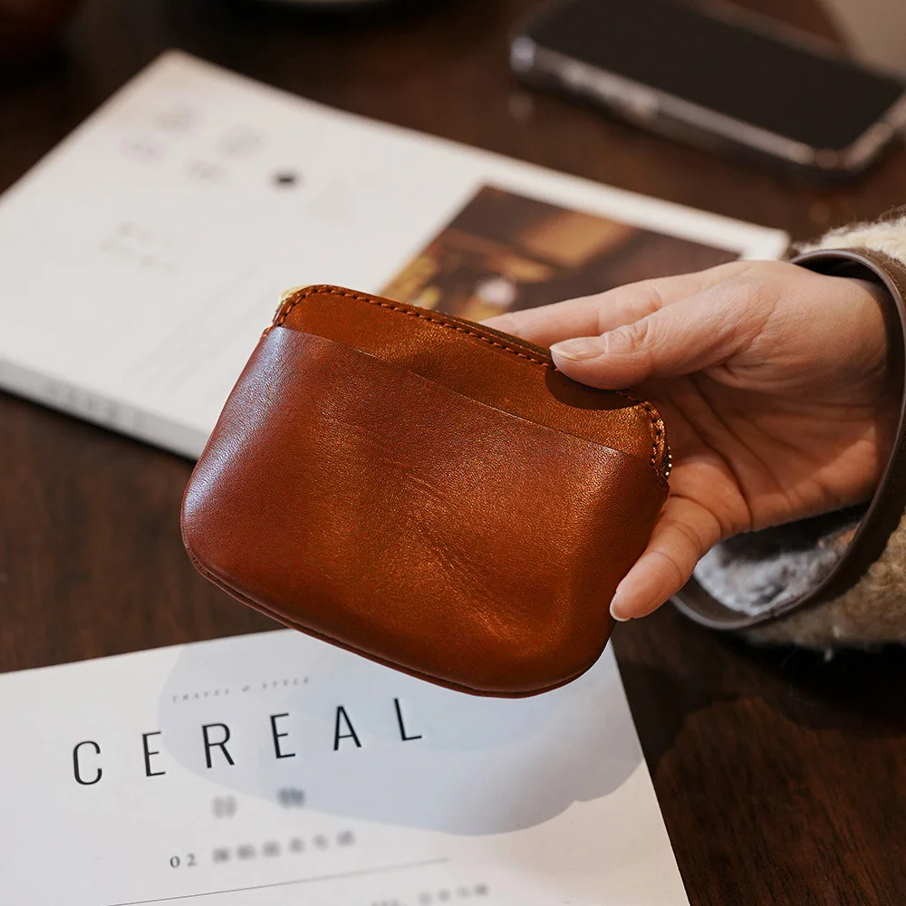 PU Leather Coin Purse Vintage Mini Portable Small Item Storage Bag Women Zipper Change Pouch Wallet, Wholesale & OEM/ODM Welcome