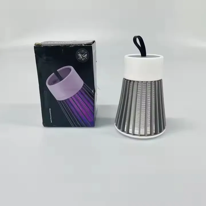 Rechargeable Electric Shock Mosquito Killer Lamp - 368nm UV Light, 360° Luminescence, Safe for Moms & Babies